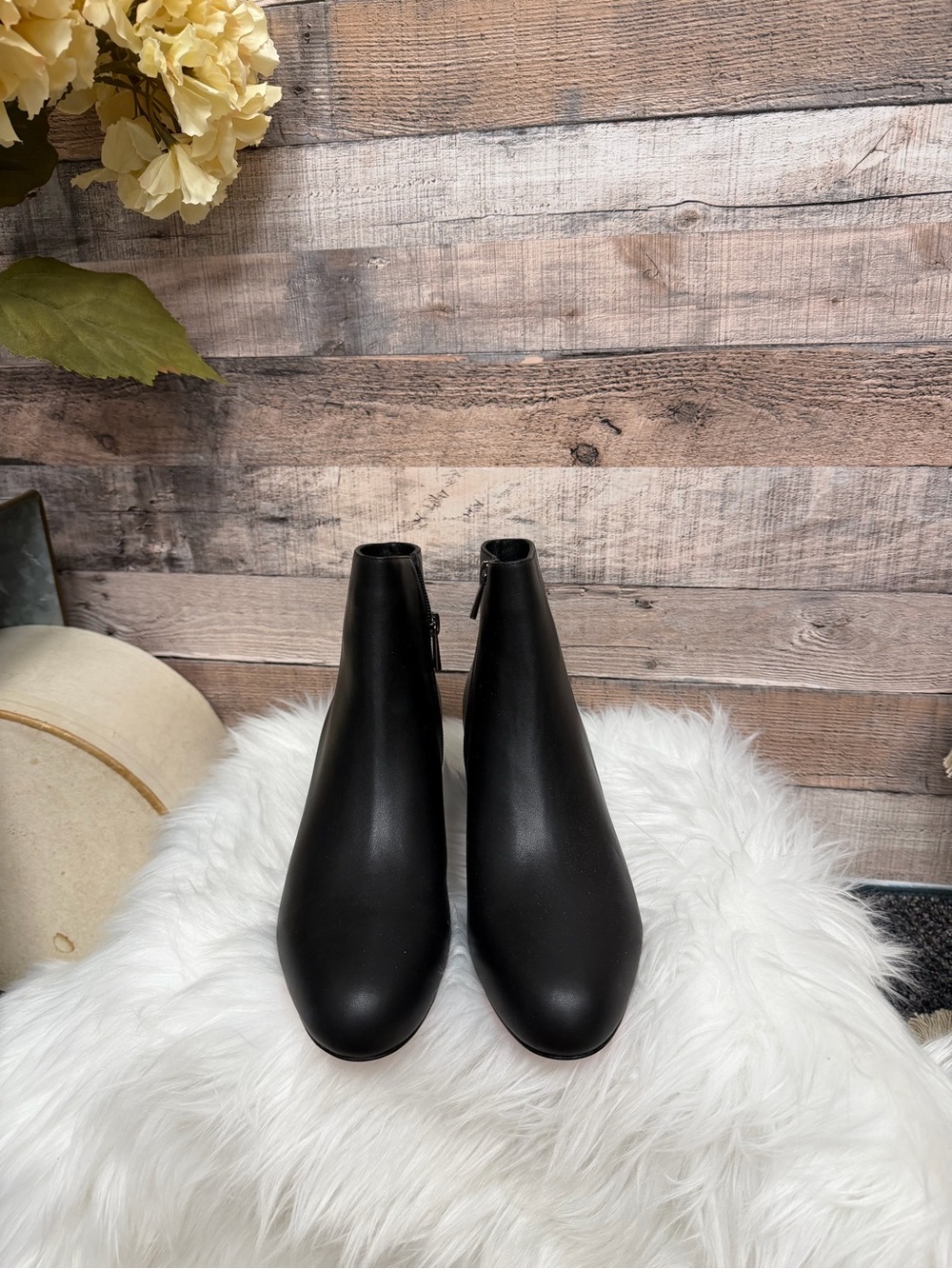 Christian Louboutin Black Leather Ankle Booties